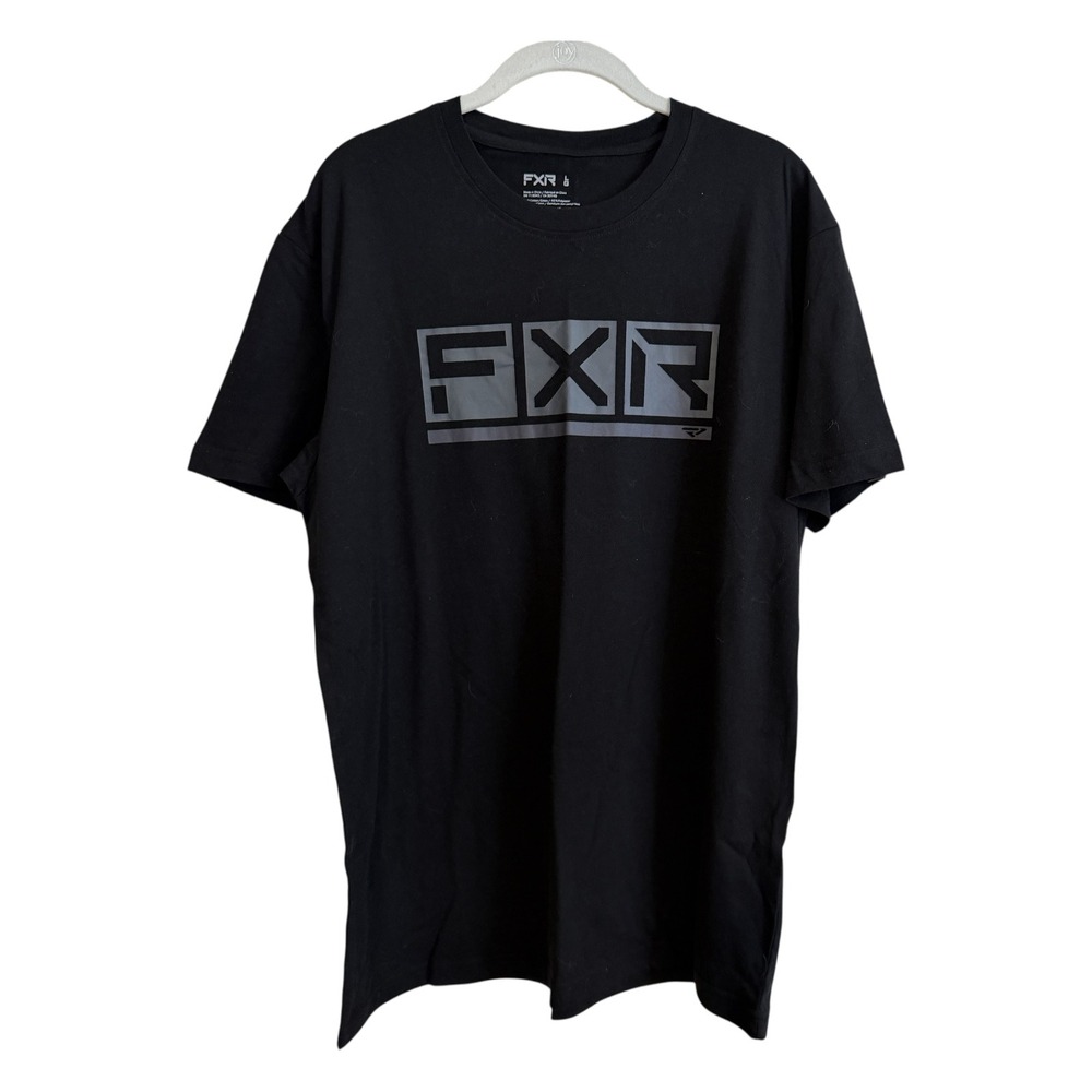 FXR Podium Premium T-Shirt Mens‎ L Black Ops Short Sleeve Graphic Tee NEW